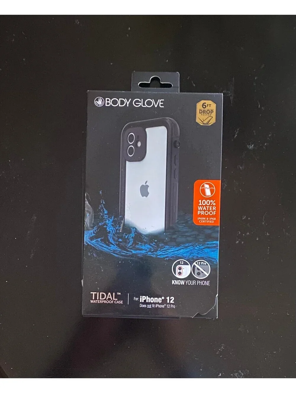Body Glove Tidal Waterproof Case for iPhone 12 Black/Clear